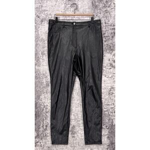 Aritzia Pants 12 Womens Wilfred Black Faux Leather Charm Skinny Leg